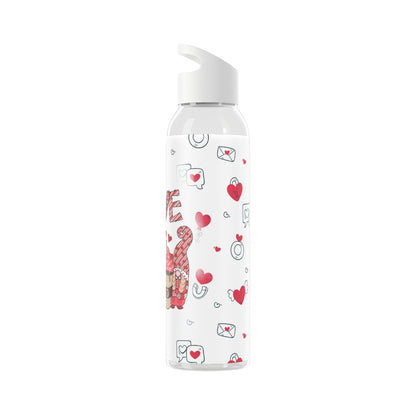 Romantische Wasserflasche mit Herzmotiv – BPA-frei, 650 ml – Perfektes Geschenk für Valentinstag