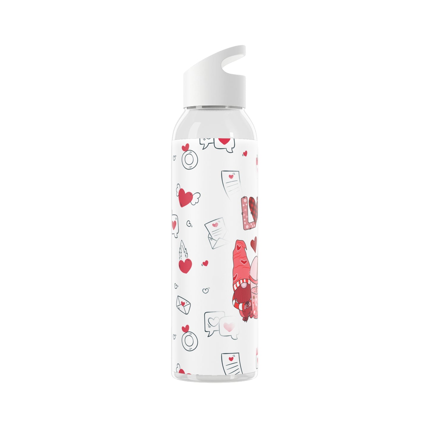 Romantische Wasserflasche mit Herzmotiv – BPA-frei, 650 ml – Perfektes Geschenk für Valentinstag