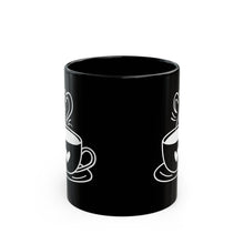 ☕ Schwarze Kaffeetasse mit Herz-Motiv – Minimalistisch und Stilvoll ☕