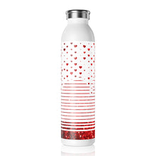 Edelstahl-Trinkflasche „Red Sparkle Hearts“ – Romantisch und Praktisch