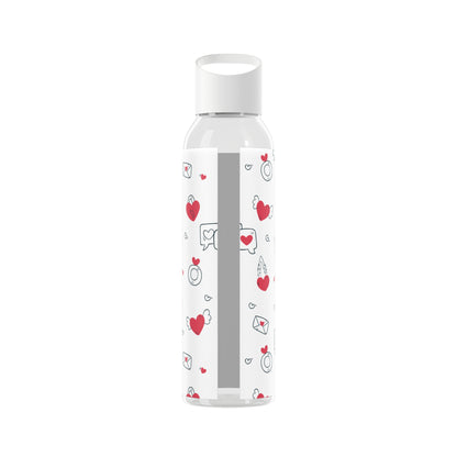 Romantische Wasserflasche mit Herzmotiv – BPA-frei, 650 ml – Perfektes Geschenk für Valentinstag