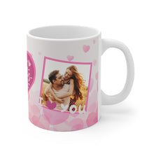 Personalisierbare Tasse – Fototasse mit 2 Bildern & Herz-Design – Perfekt für Valentinstag