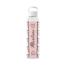 Personalisierbare Wasserflasche mit Herz-Design