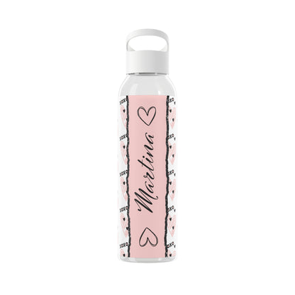 Personalisierbare Wasserflasche mit Herz-Design