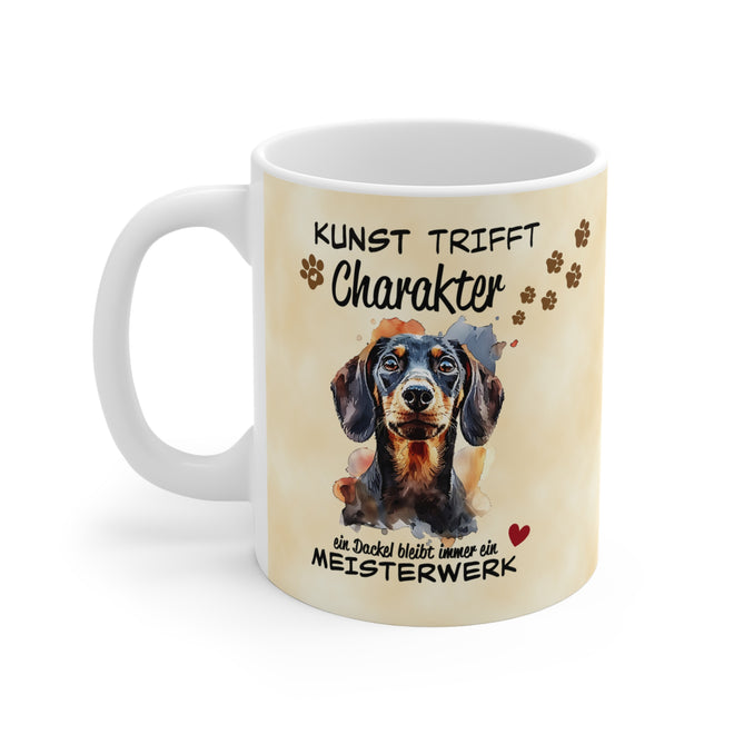 Kunst trifft Charakter – Die perfekte Tasse für Dackel-Fans! 🐾