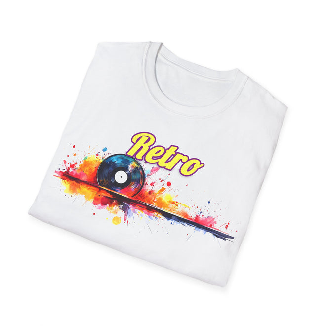 Retro T-Shirt mit Schallplatten-Design – Vintage Style, Unisex