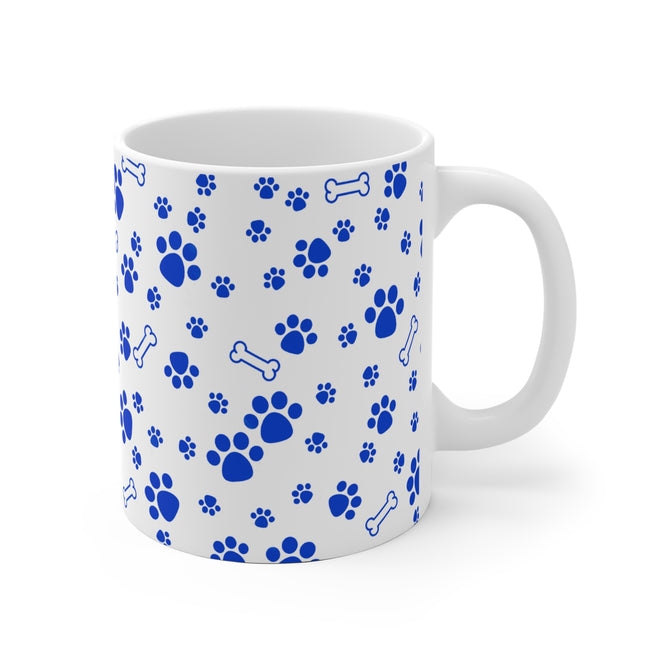 "Dog Mama“ Tasse – Blaue Pfoten & Hundeknochen Design – Perfekte Geschenkidee für Hundeliebhaber