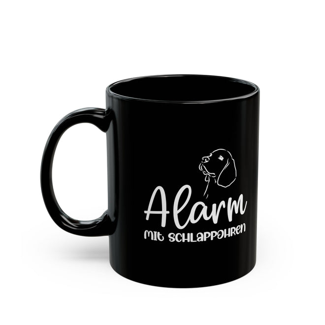 Alarm mit Schlappohren Keramiktasse | Lustige Tasse für Hundefreunde