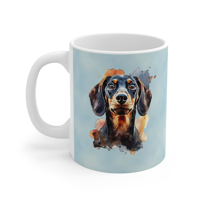 Dackel-Tasse blau – Ein minimalistischer Hingucker für Tierfreunde 🐾