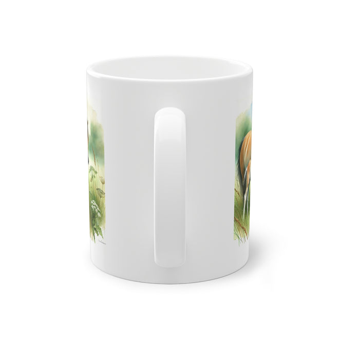 Aquarell Tasse – Stute und Fohlen