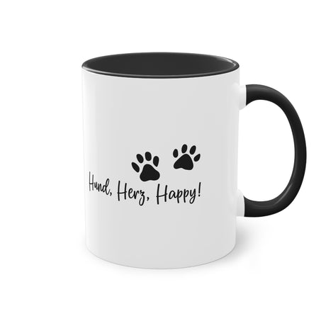 Hund, Herz, Happy! Keramiktasse | Liebevolle Tasse für Hundeliebhaber