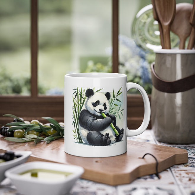 Panda Tasse – Niedlicher Panda mit Bambus