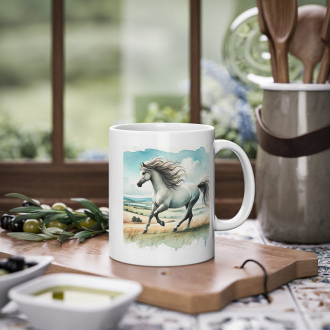 Aquarell Tasse - Pferd