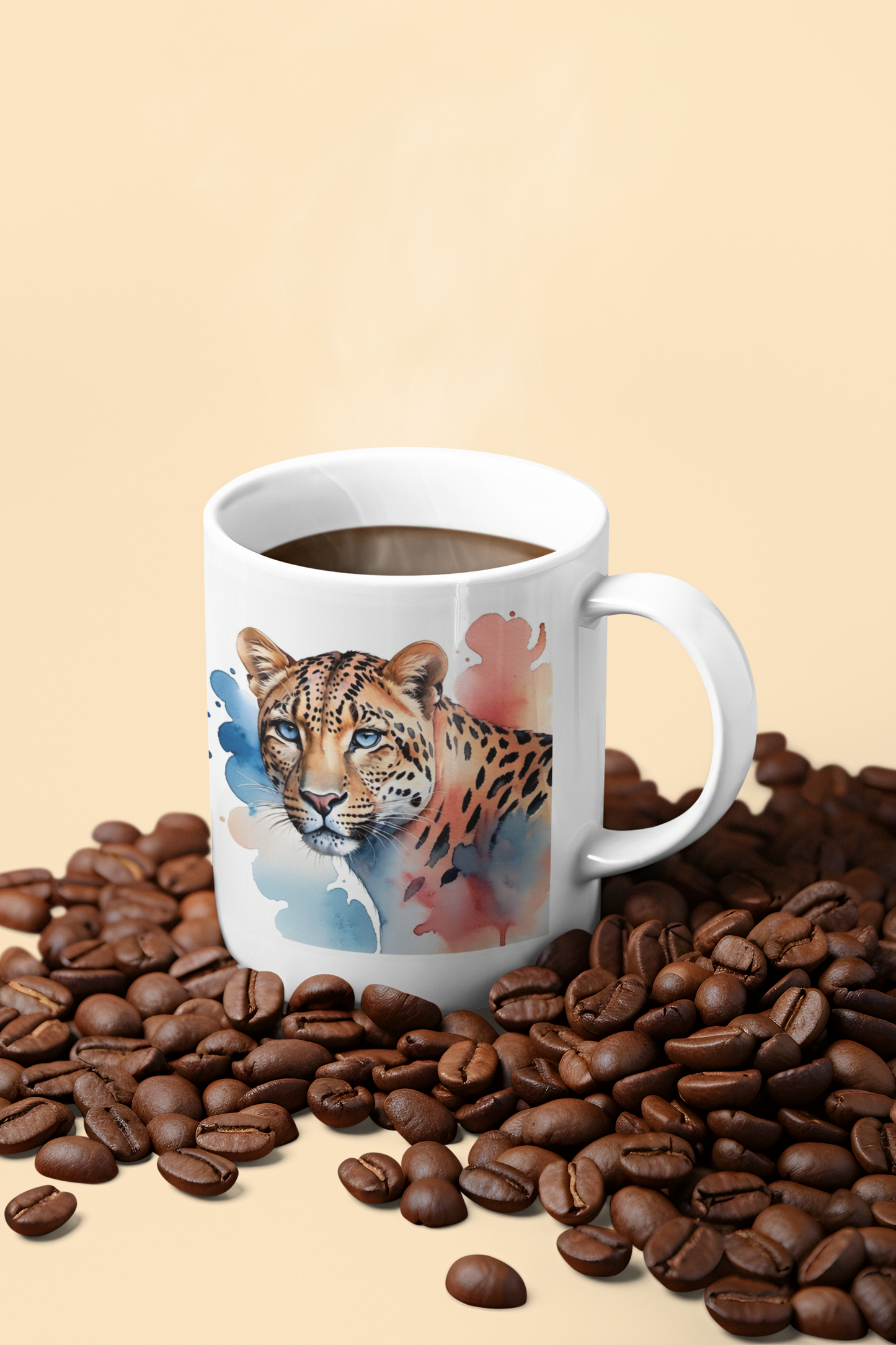 Aquarell Tasse - Leopard