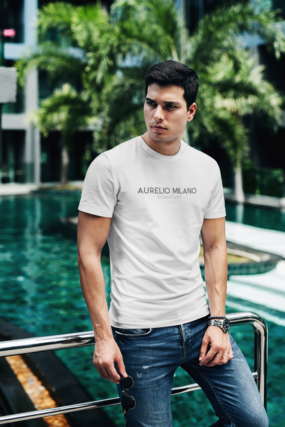 Aurelio Milano Signature - Exklusives Unisex T-Shirt aus 100% Airlume Baumwolle